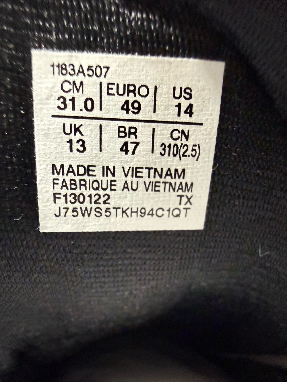 ASIC Onitsuka Tiger Men's size 14 Black and White Athletic Sneakers - Picture 5 of 6